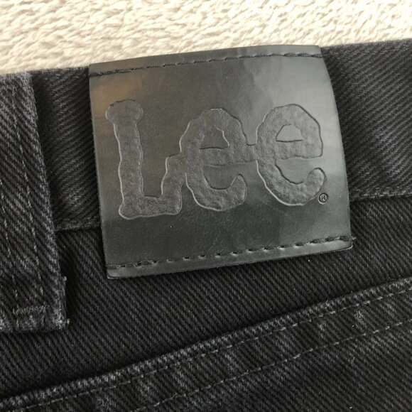 Lee Mens Jeans Size 46x28 Relaxed Straight Leg Classic Casual Black Denim - Picture 9 of 11